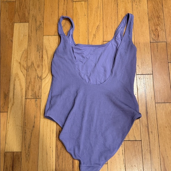 Aerie | Crinkle One Piece Swimsuit | Full Coverage | Purple | size XXL - Picture 4 of 5